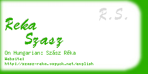 reka szasz business card