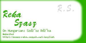 reka szasz business card